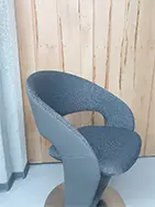 Küchenstuhl mit Stoff und Kunstleder